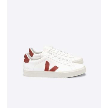 Veja CAMPO CHROMEFREE Men's Low Tops Sneakers White/Red | CA 201ZUT